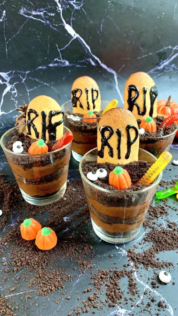 Halloween Graveyard Pudding Cups Vic Eats